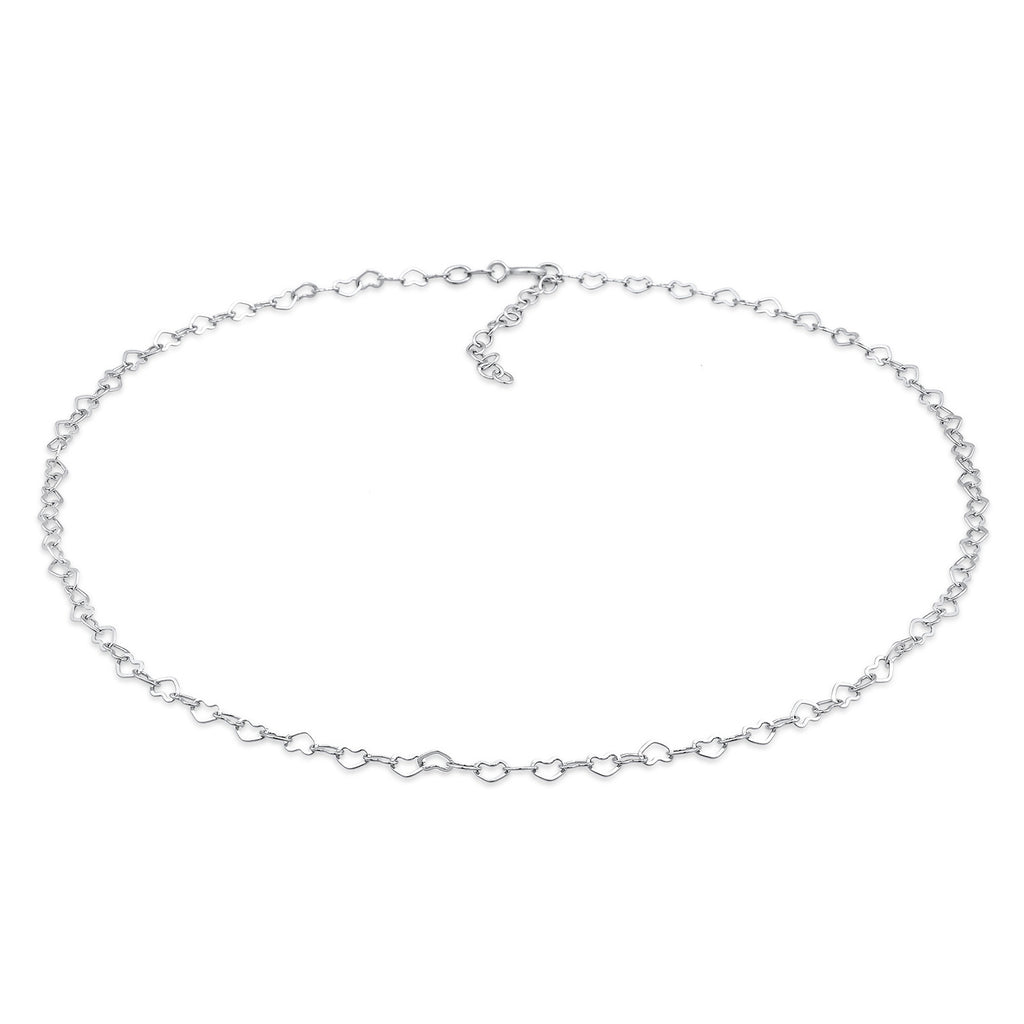 Silber - Elli | Glieder-Choker Herz | 925er Sterling Silber