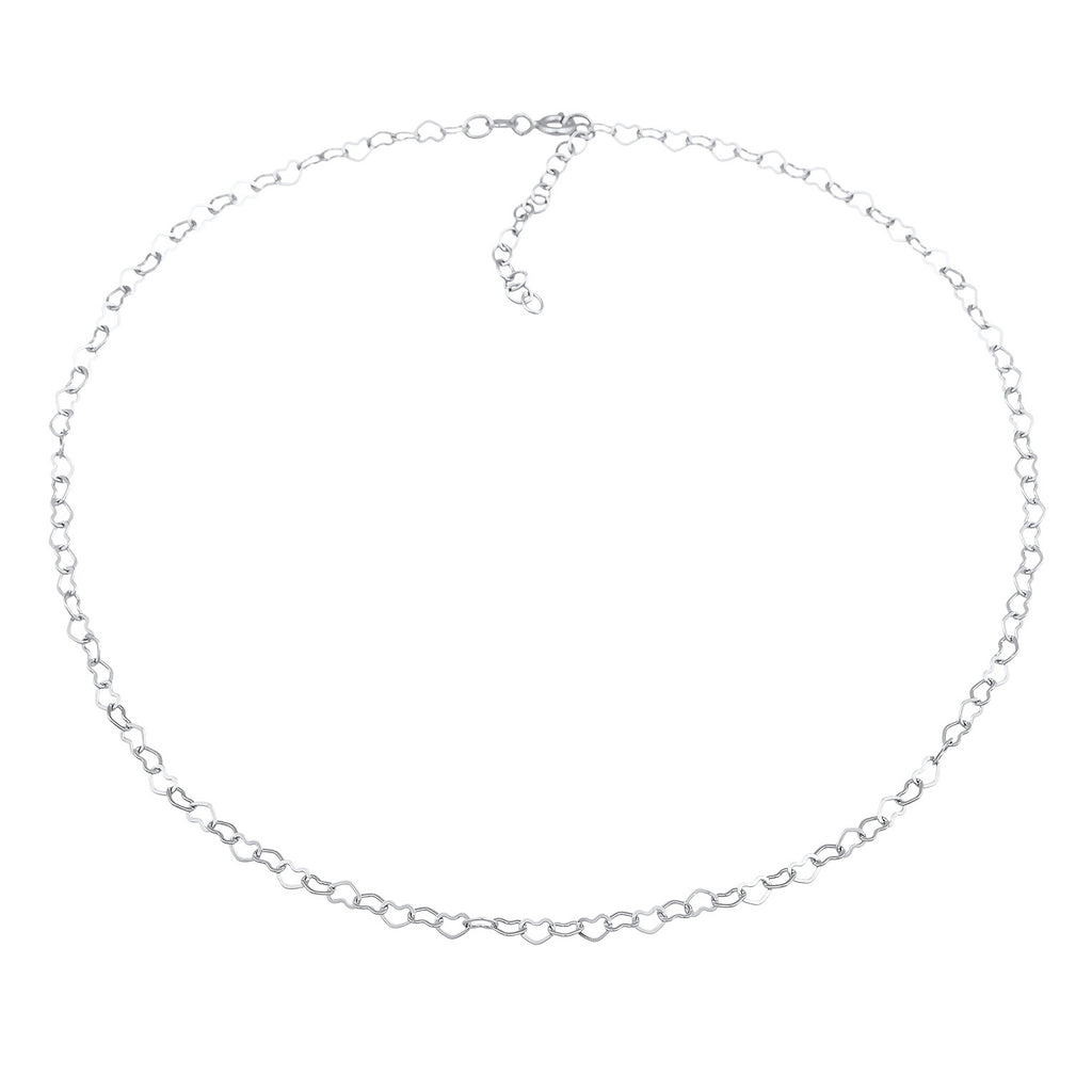 Silber - Elli | Glieder-Choker Herz | 925er Sterling Silber