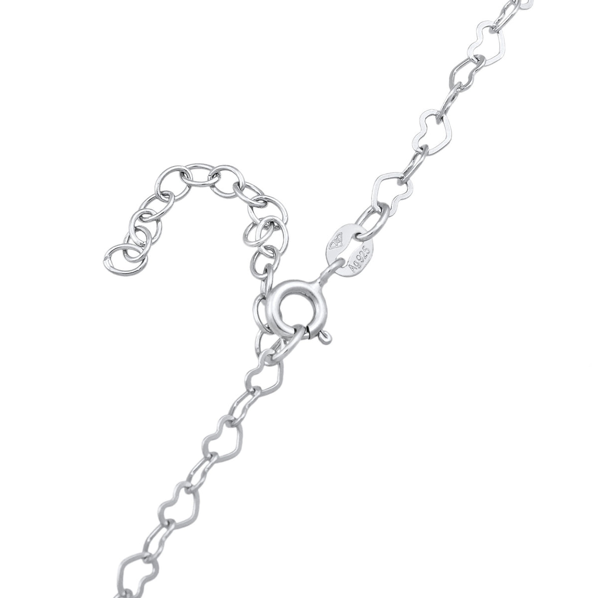 Silber - Elli | Glieder-Choker Herz | 925er Sterling Silber