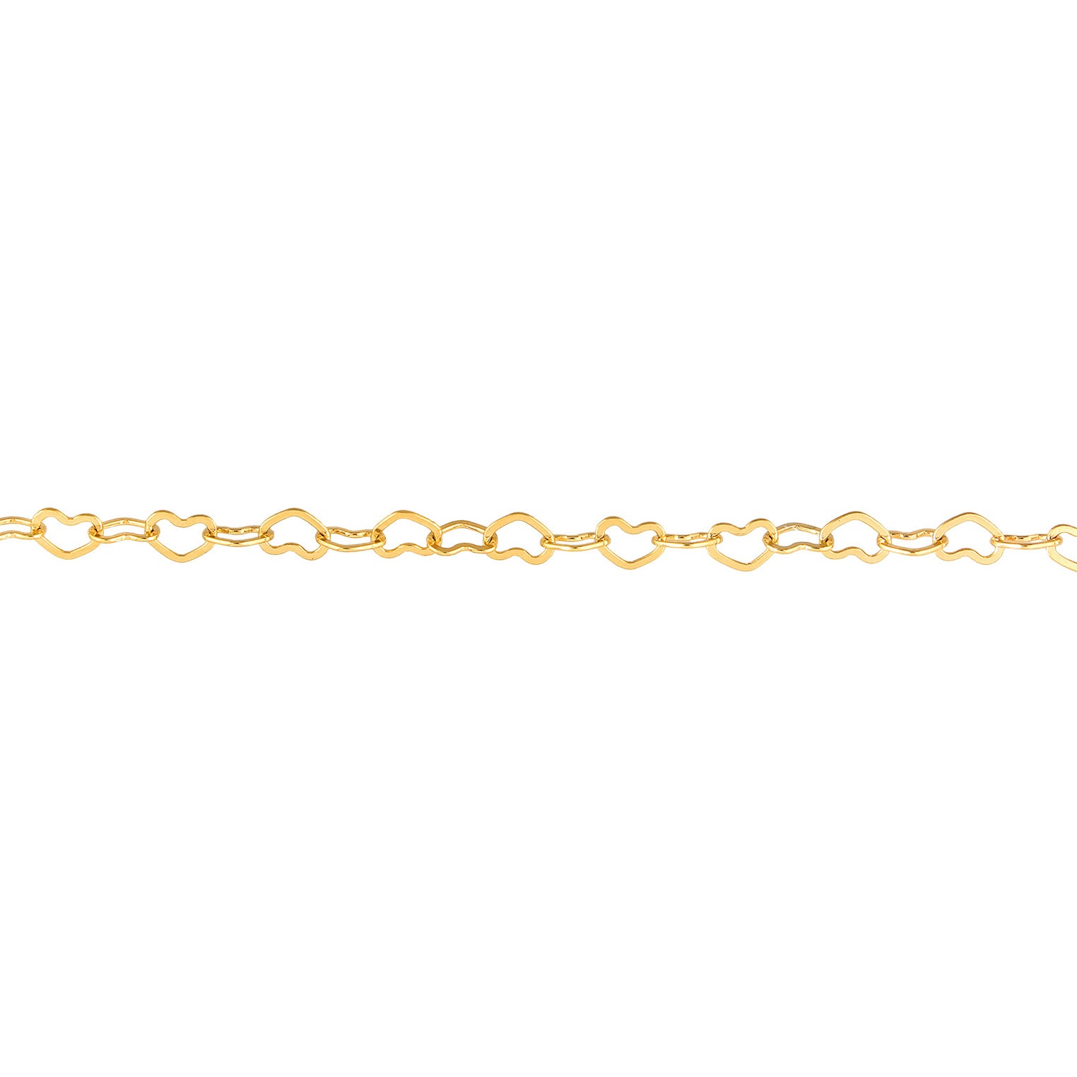 Gold - Elli | Glieder-Choker Herz | 925er Sterling Silber Vergoldet