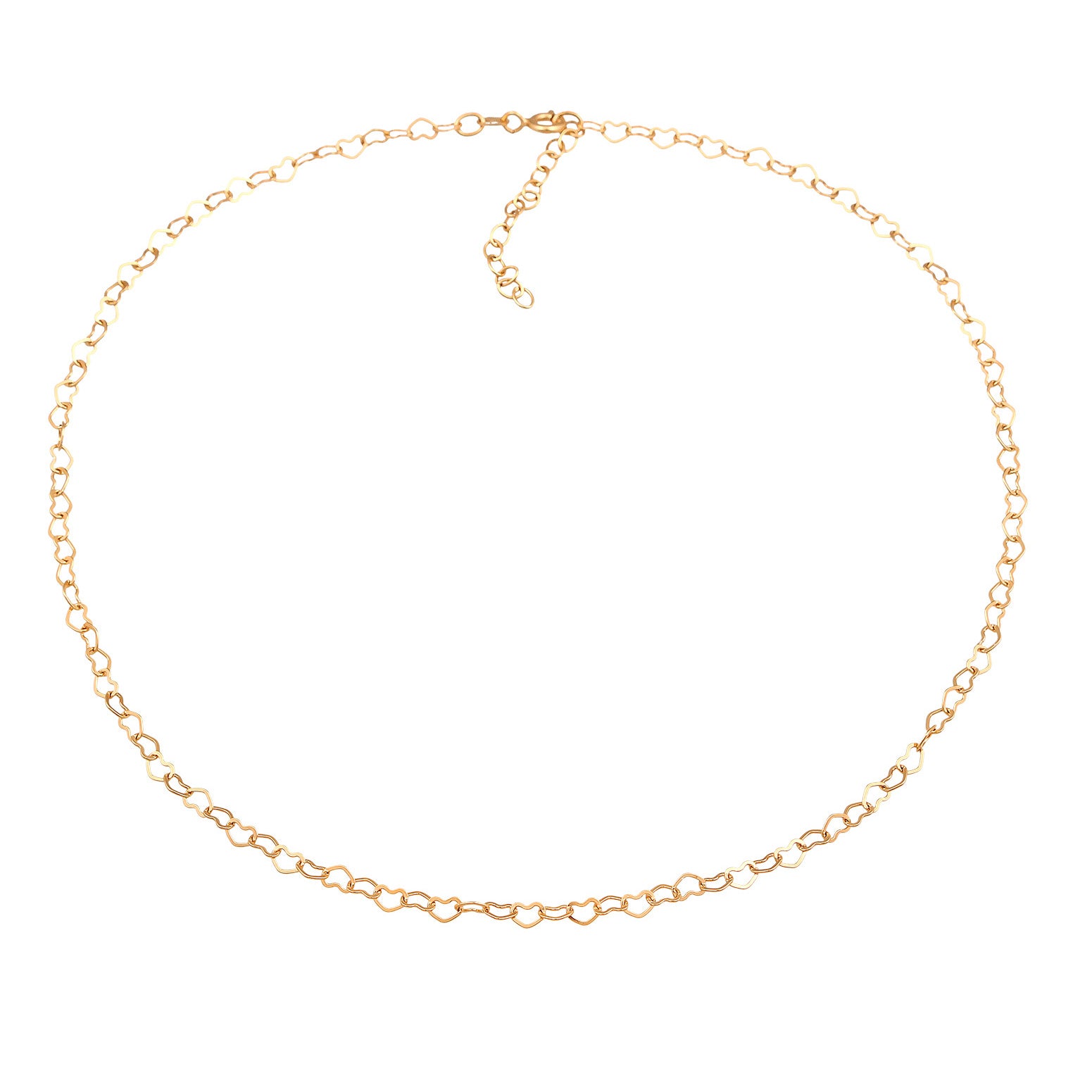 Gold - Elli | Glieder-Choker Herz | 925er Sterling Silber Vergoldet