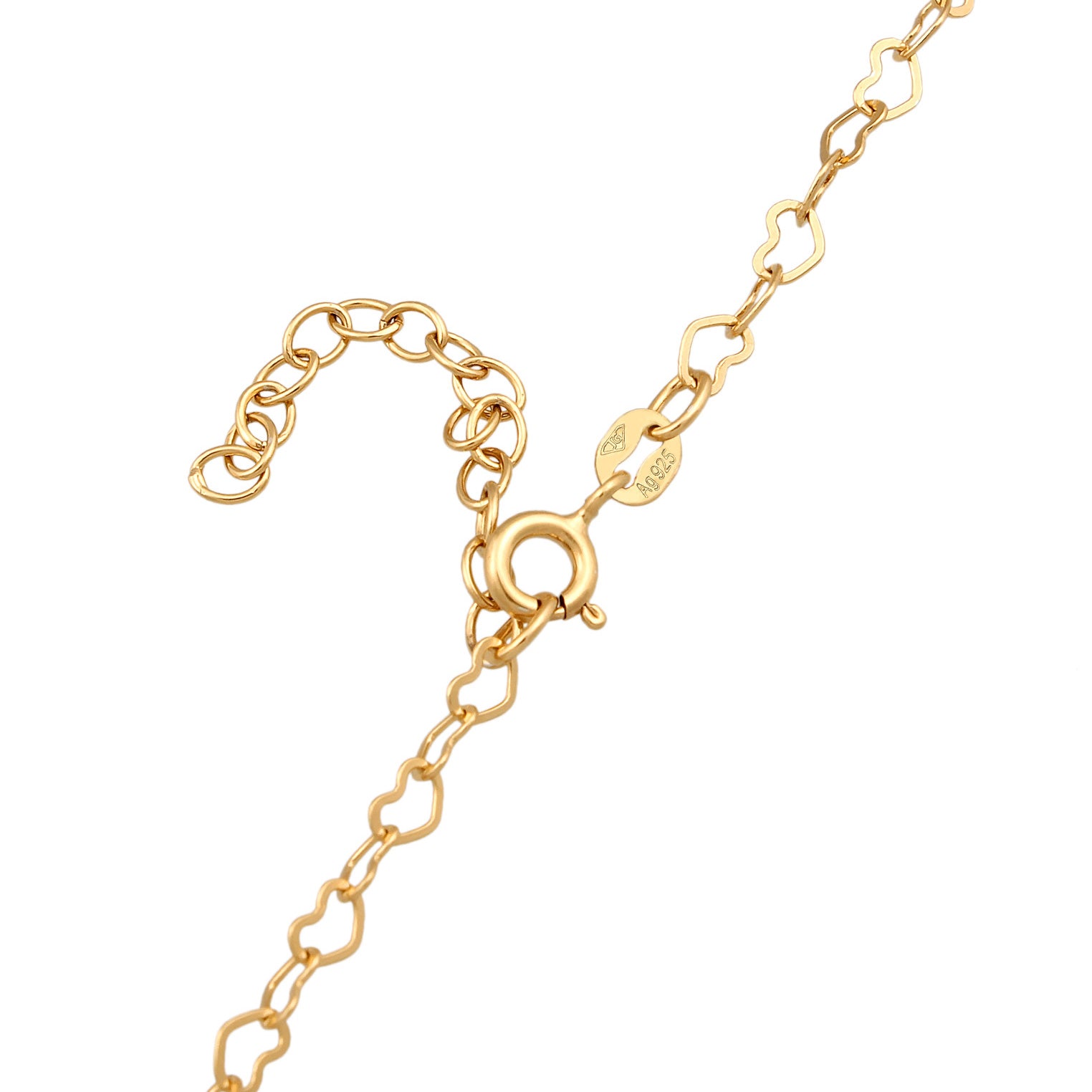 Gold - Elli | Glieder-Choker Herz | 925er Sterling Silber Vergoldet