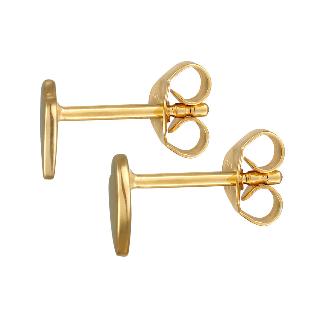 Gold - Elli | Ohrstecker Herz | 925er Sterling Silber