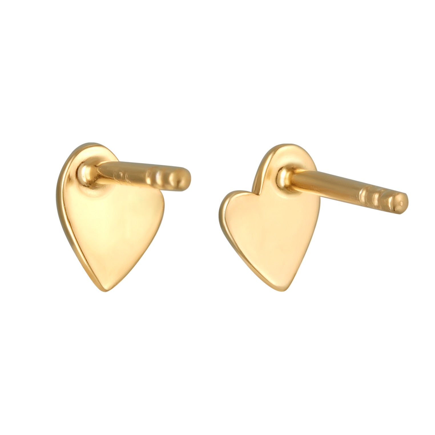 Gold - Elli | Ohrstecker Herz | 925er Sterling Silber