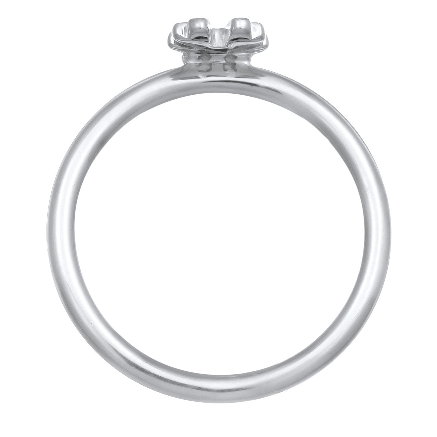 Silber - Elli | Ring Rentier | Mit Kristallen von Swarovski® (Rot) | 925er Sterling Silber