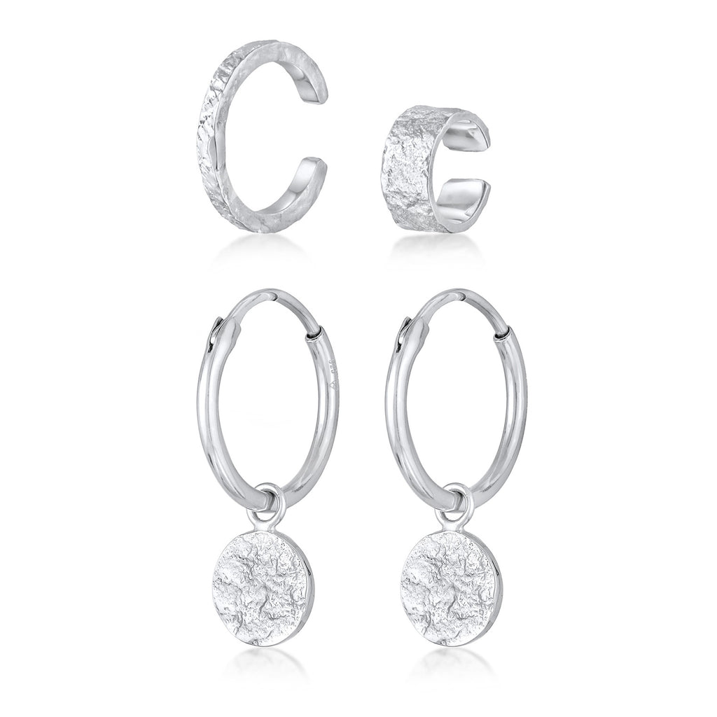 Silber - Elli | Ohrring Set Organic | 925er Sterling Silber