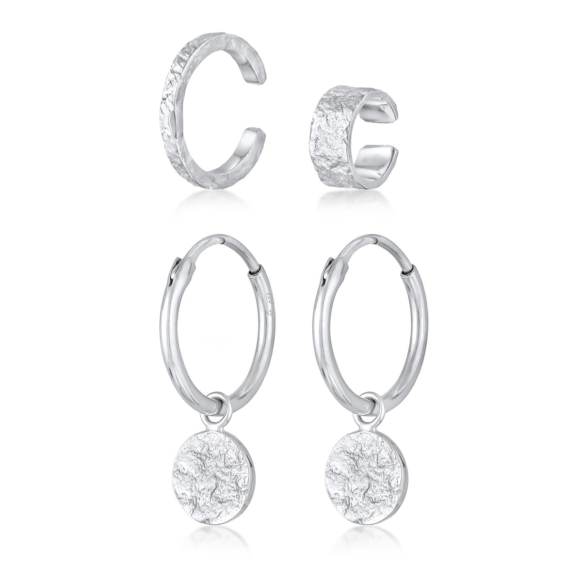Silber - Elli | Ohrring Set Organic | 925er Sterling Silber