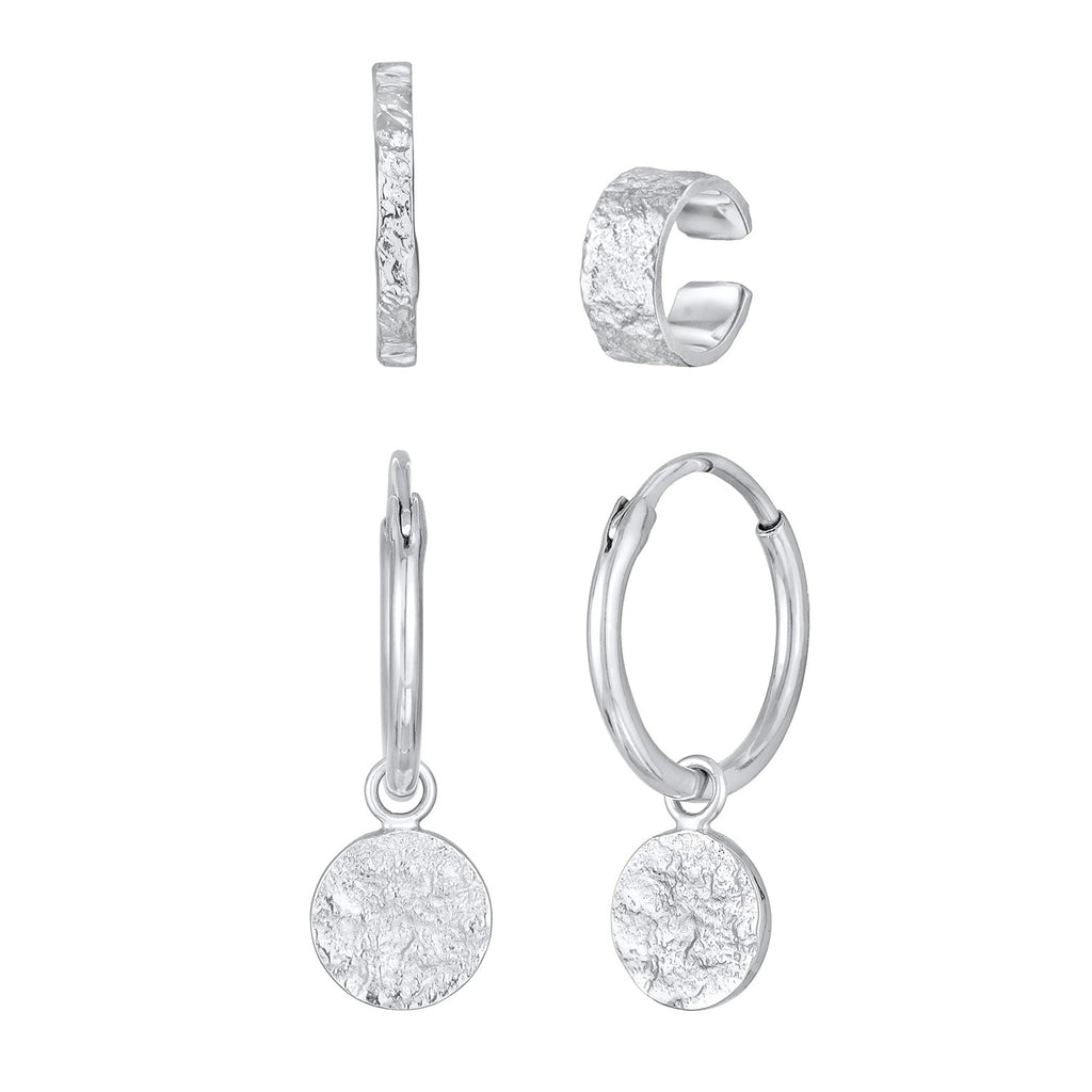 Silber - Elli | Ohrring Set Organic | 925er Sterling Silber