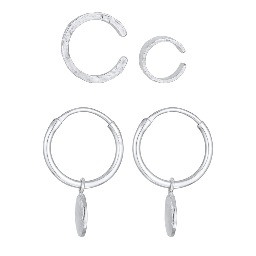 Silber - Elli | Ohrring Set Organic | 925er Sterling Silber