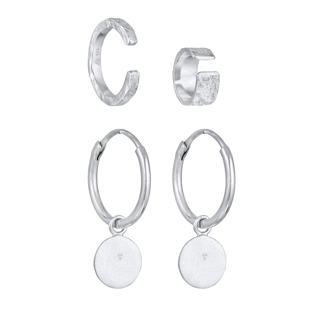 Silber - Elli | Ohrring Set Organic | 925er Sterling Silber