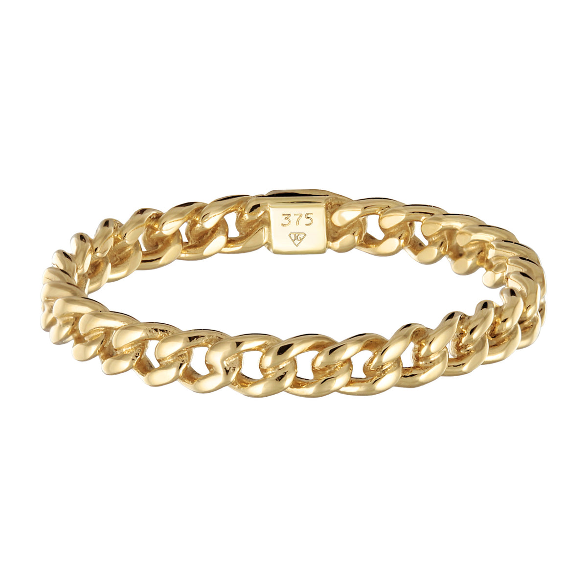 Gold - Elli PREMIUM | Bandring Glieder | 375er Gelbgold
