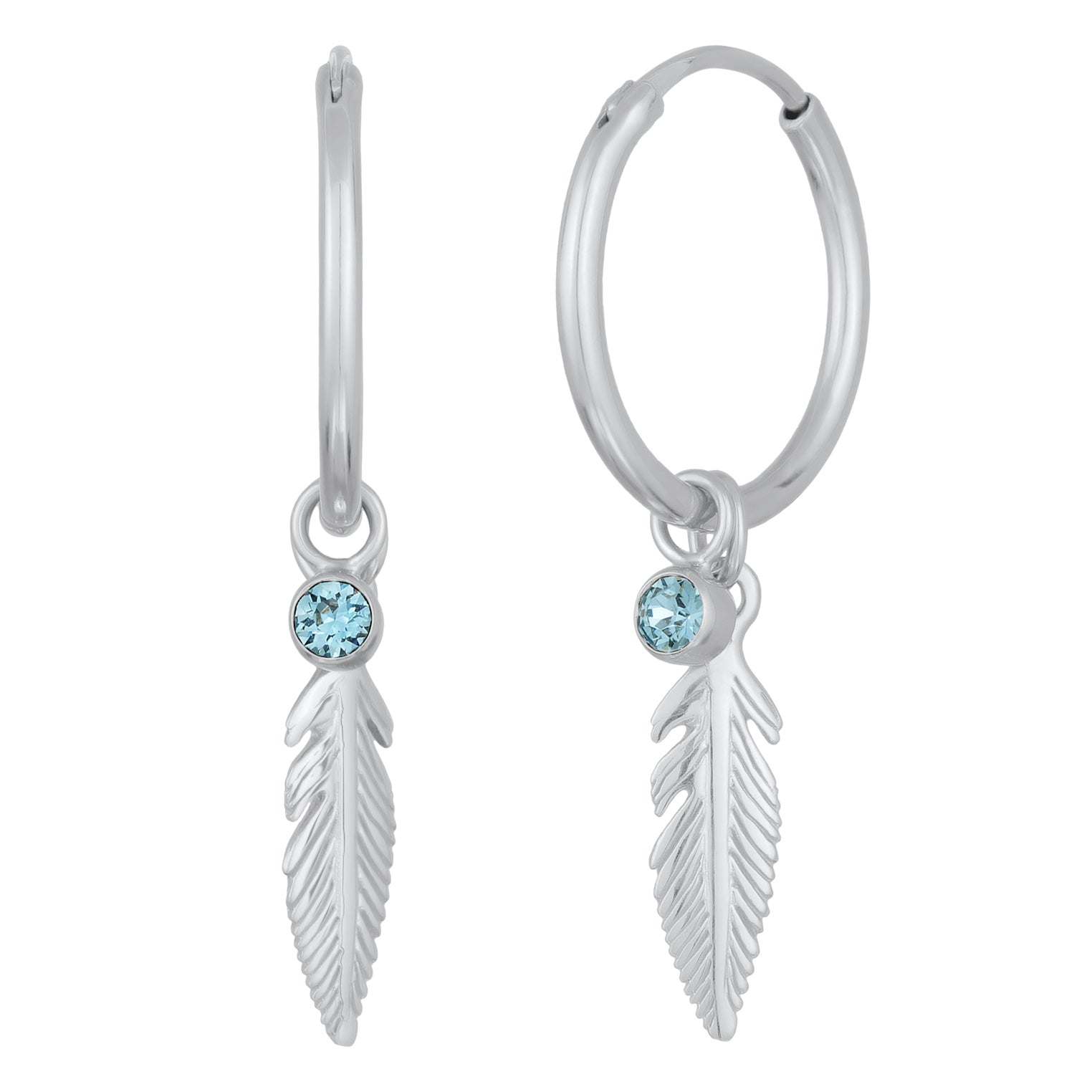 Silber - Elli | Ohrhänger Boho | Kristall (Blau) | 925er Sterling Silber