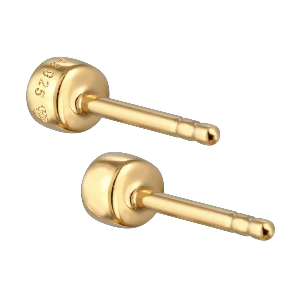 Pink - Elli | Ohrstecker | Kristall (Pink) | 925er Sterling Silber Vergoldet