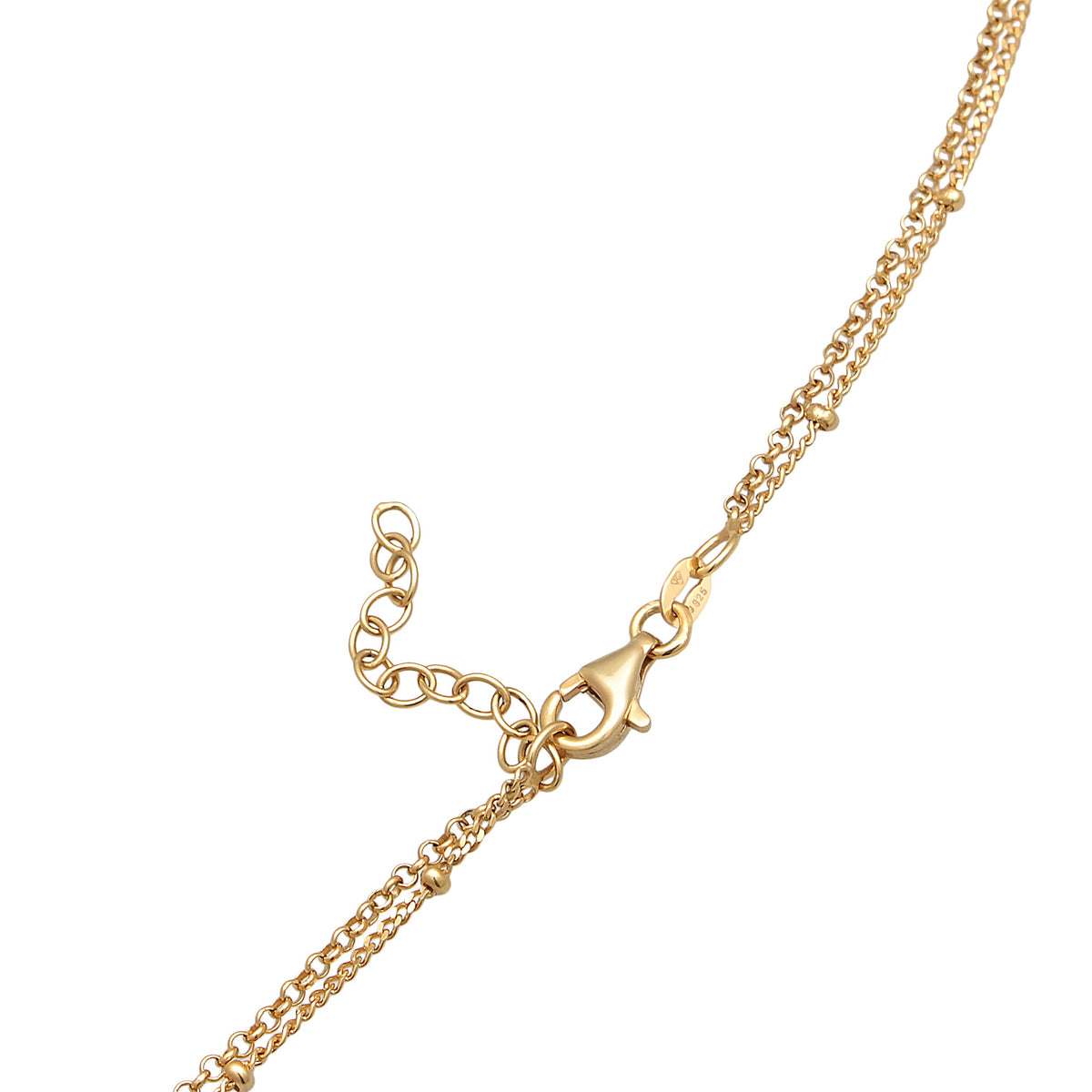 Gold - Elli | Layer-Choker | Süßwasserzuchtperle | 925er Sterling Silber