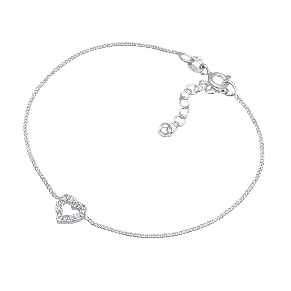 Armband Herz | Mit Kristallen von Swarovski® (Weiß)