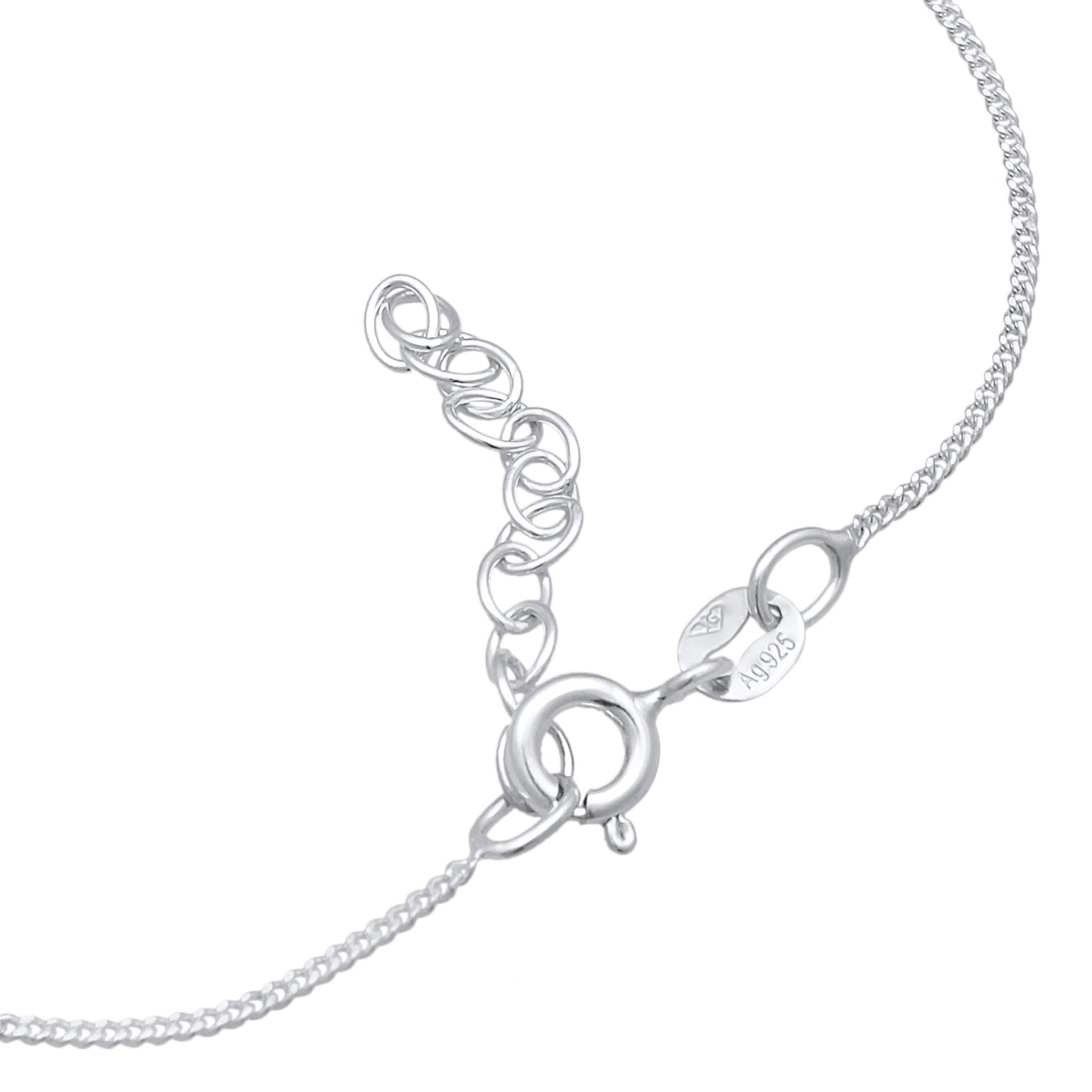 Silber - Elli | Armband Herz | Kristall (Weiß) | 925er Sterling Silber