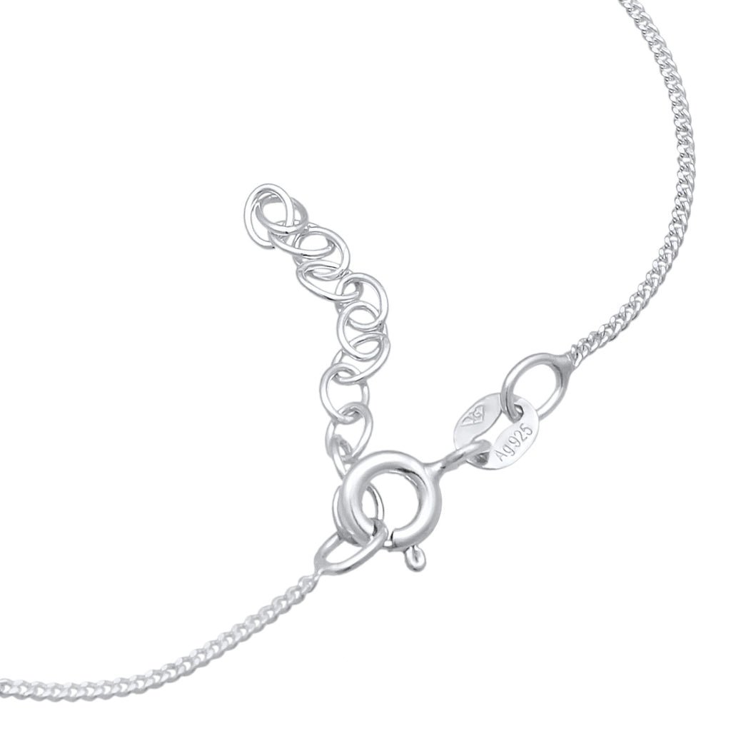 Silber - Elli | Armband Herz | Mit Kristallen von Swarovski® (Weiß) | 925er Sterling Silber