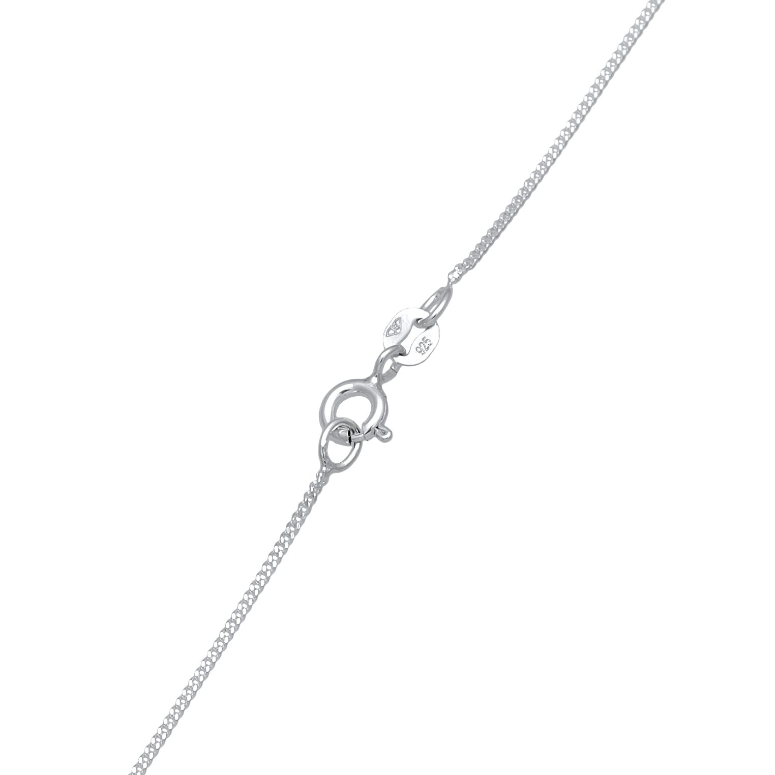 Silber - Elli | Halskette Herz Funkelnd | Mit Kristallen von Swarovski® (Weiß) | 925er Sterling Silber