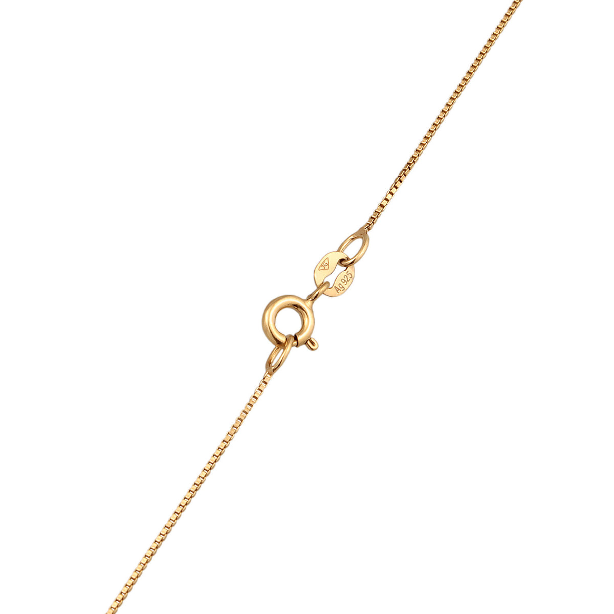 Gold - Elli | Solitär-Halskette Herz | Mit Kristallen von Swarovski® (Weiß) | 925er Sterling Silber Vergoldet