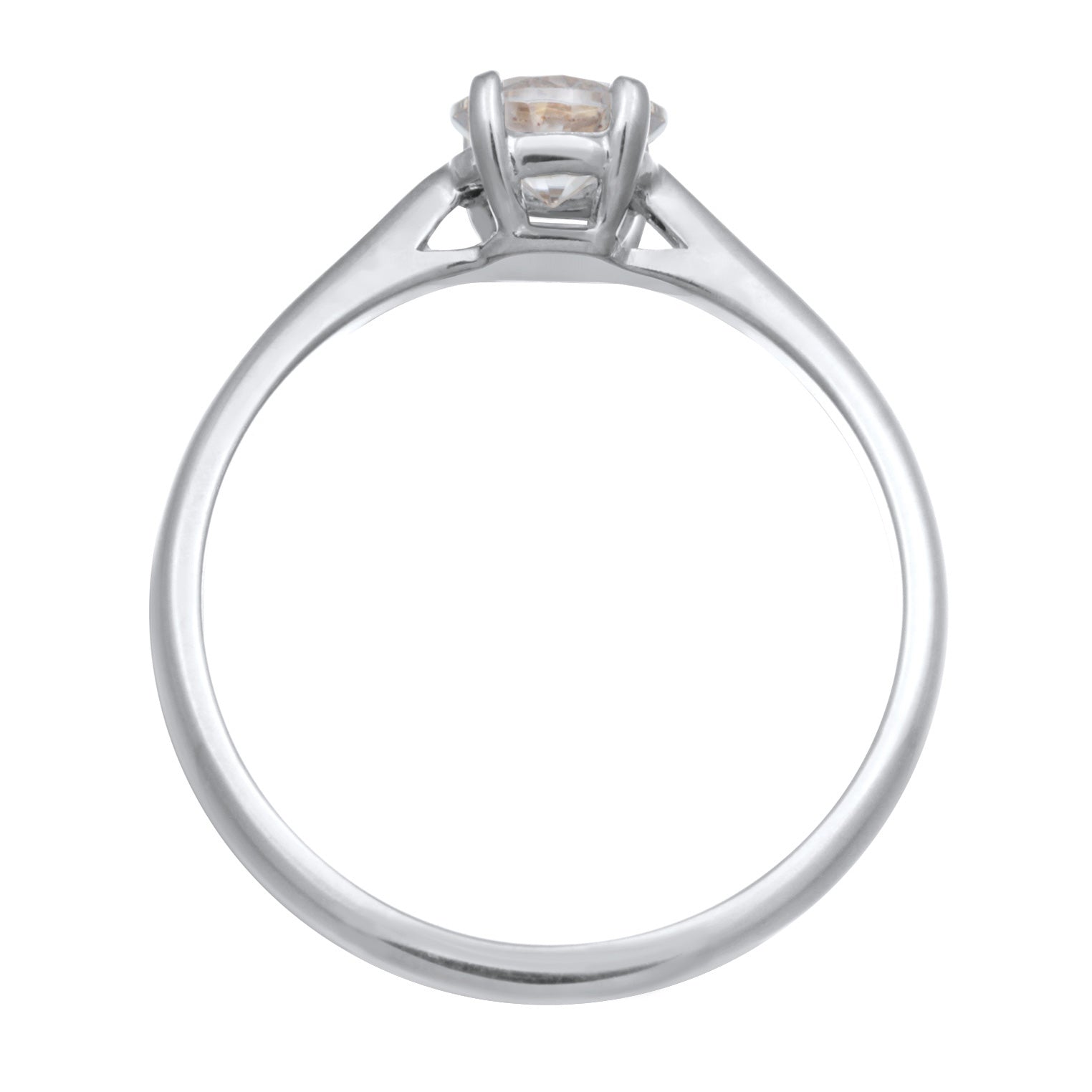 Silber - Elli PREMIUM | Verlobungsring Klassisch | Moissanite (Weiß) | 925er Sterling Silber