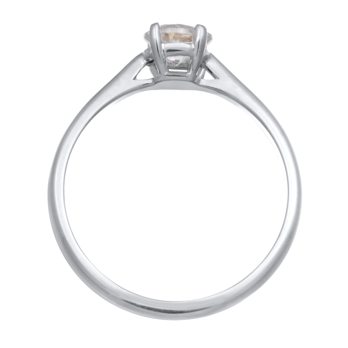 Silber - Elli PREMIUM | Verlobungsring Klassisch | Moissanite (Weiß) | 925er Sterling Silber