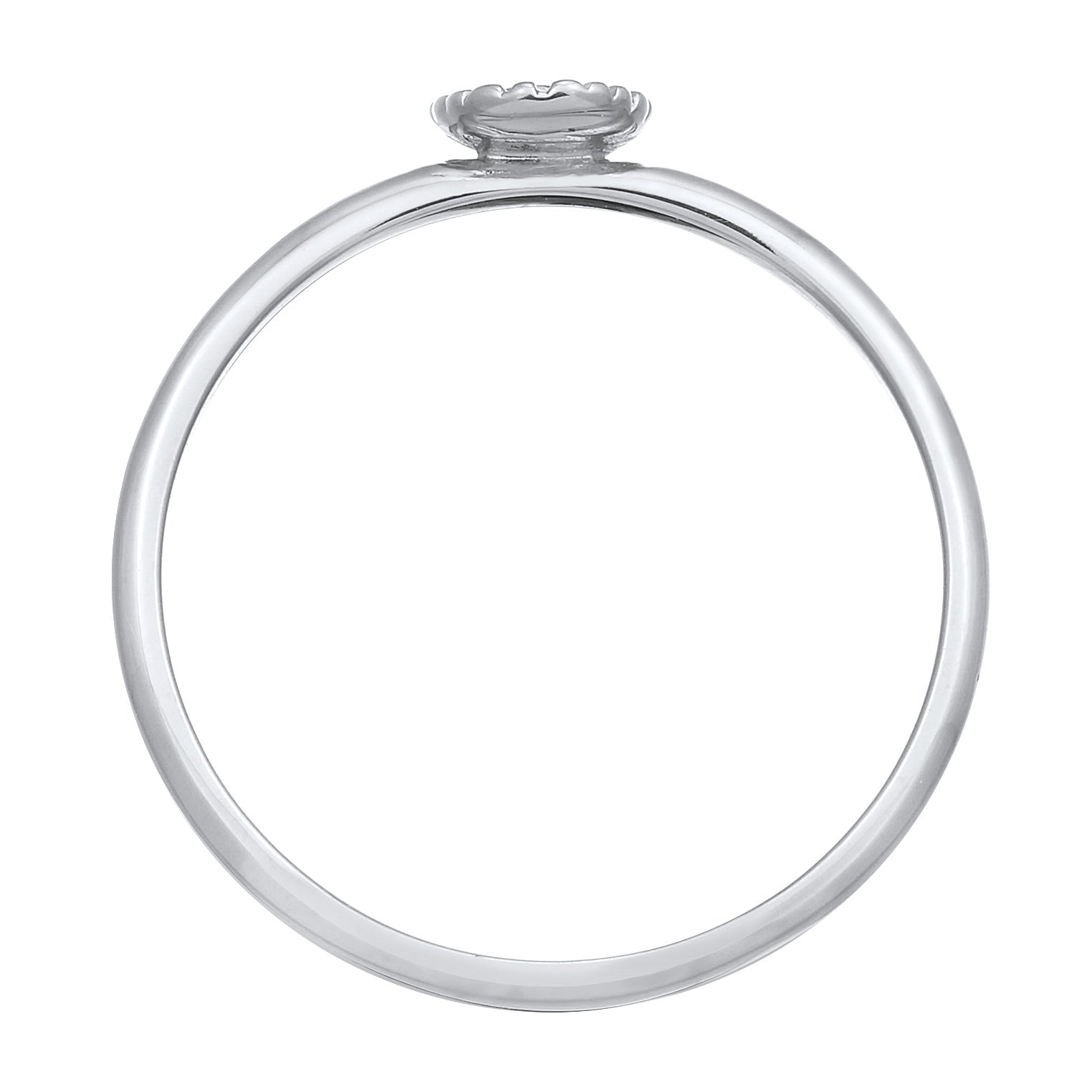 Silber - Elli | Stapelring Blume Boho | 925er Sterling Silber