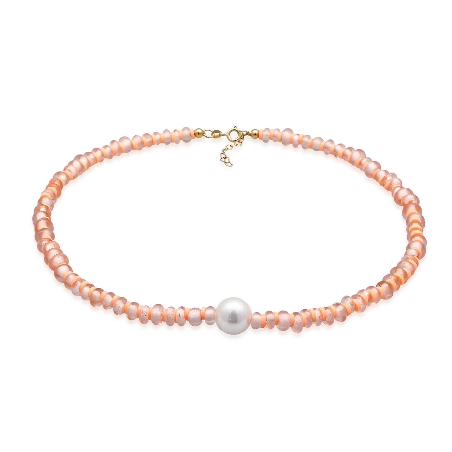 Rosa - Elli | Halskette Beads | Süßwasserzuchtperle | 925er Sterling Silber