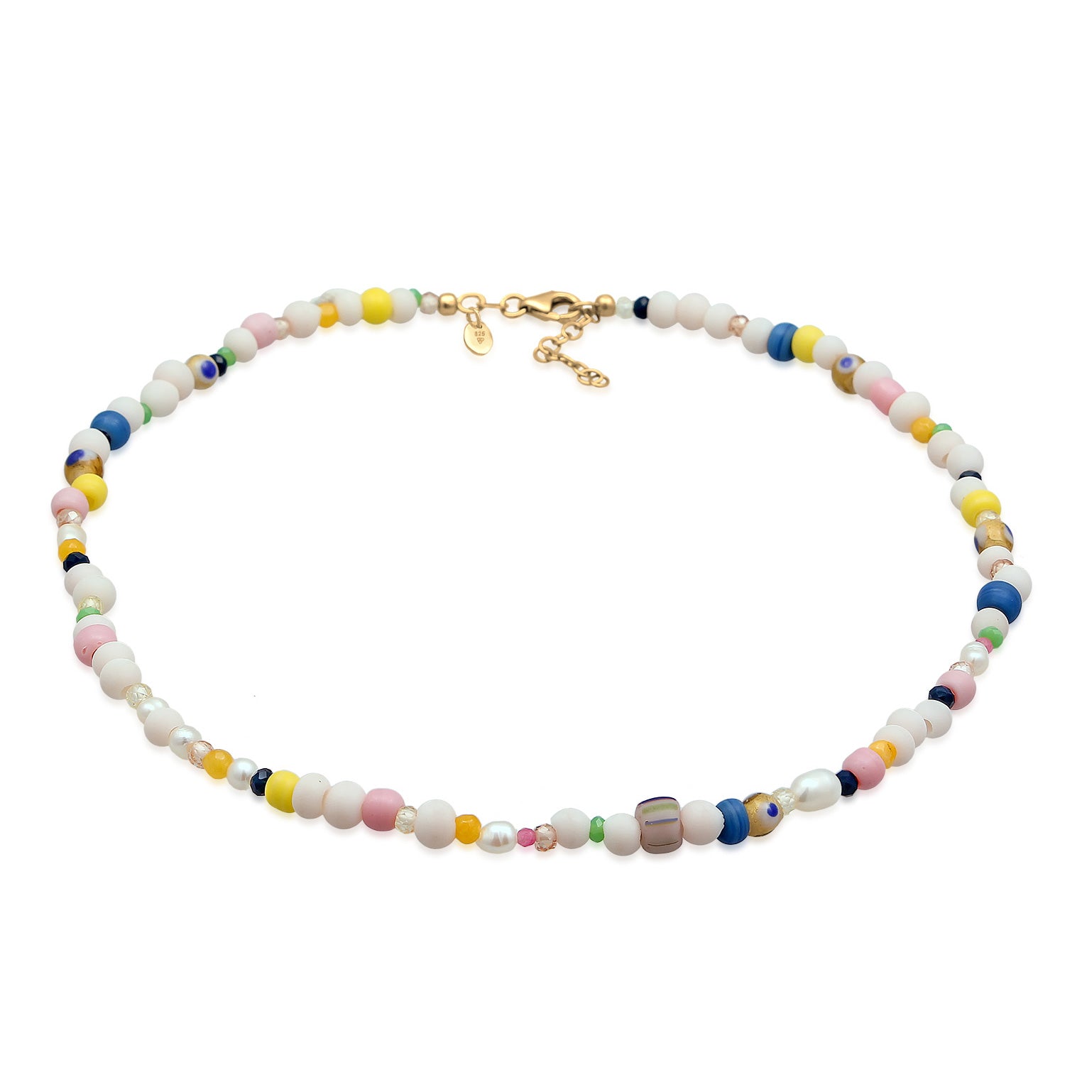 Bunt - Elli PREMIUM | Choker Beads | 925er Sterling Silver Vergoldet
