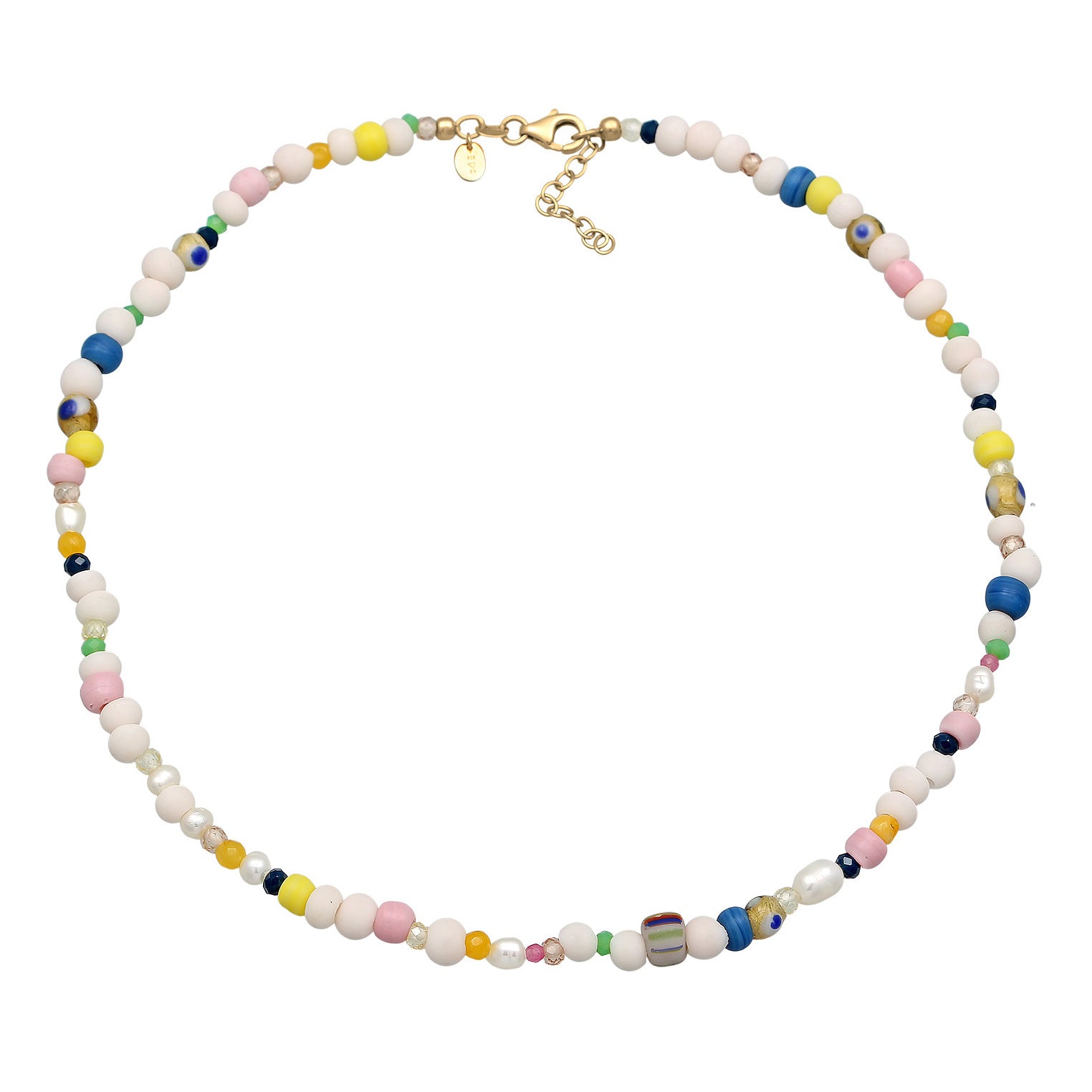 Bunt - Elli PREMIUM | Choker Beads | 925er Sterling Silver Vergoldet