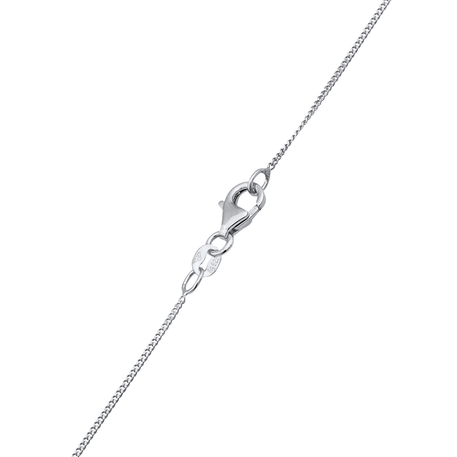 Silber - Elli | Halskette Spirale | Kristalle (Weiß) | 925er Sterling Silber