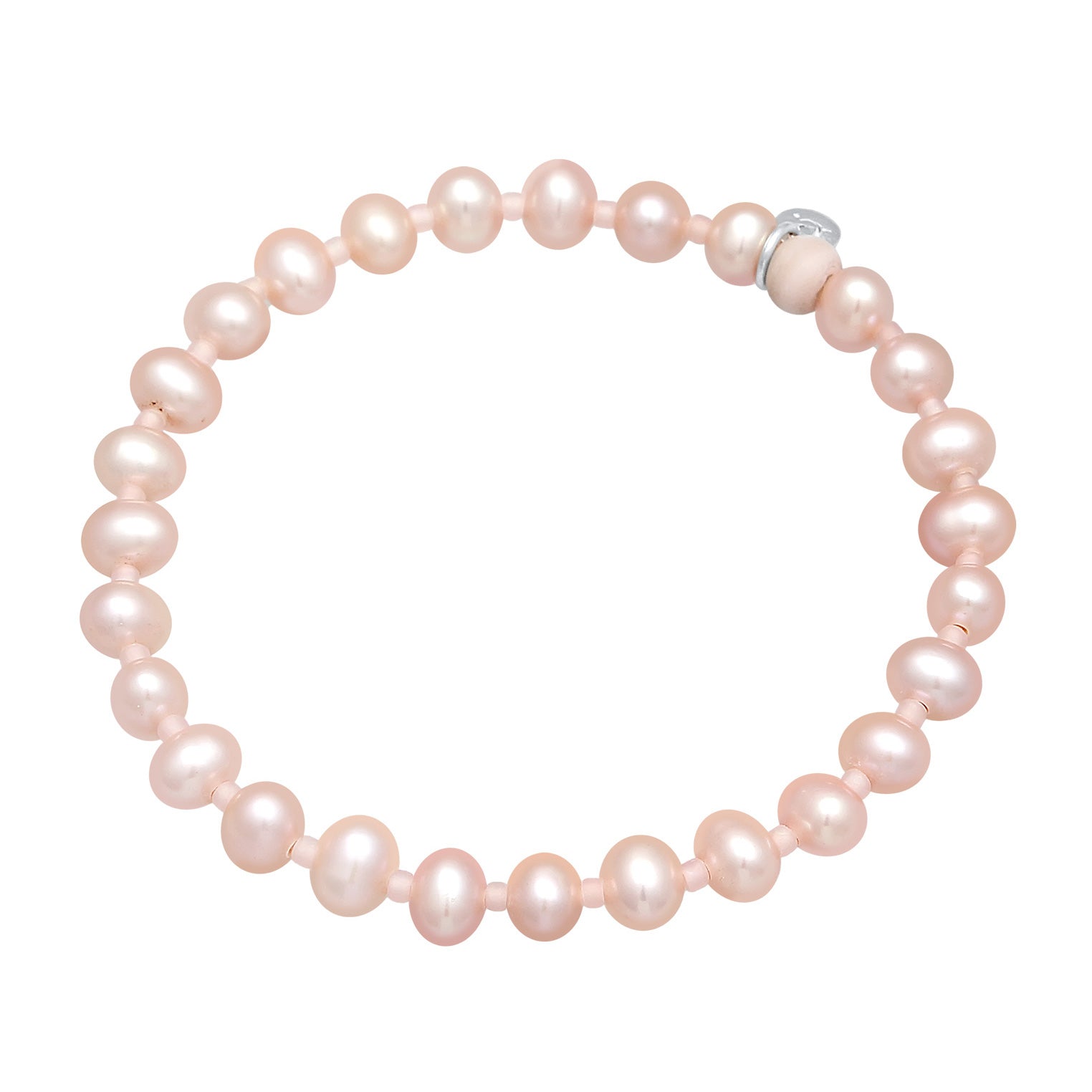 Rosa - Elli PREMIUM | Süßwassserzucht Perlen Glas Beads Rose 925 Silber