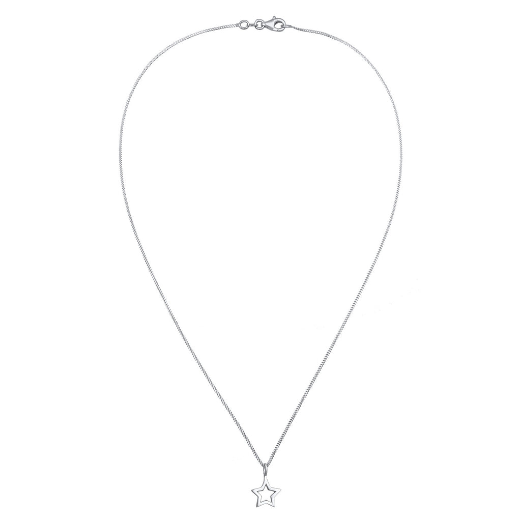 Silber - Elli | Halskette Stern Astro | 925er Sterling Silber