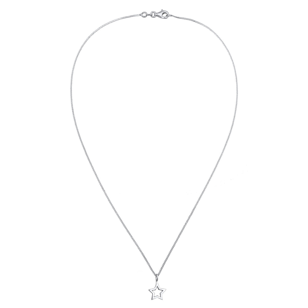Silber - Elli | Halskette Stern Astro | 925er Sterling Silber