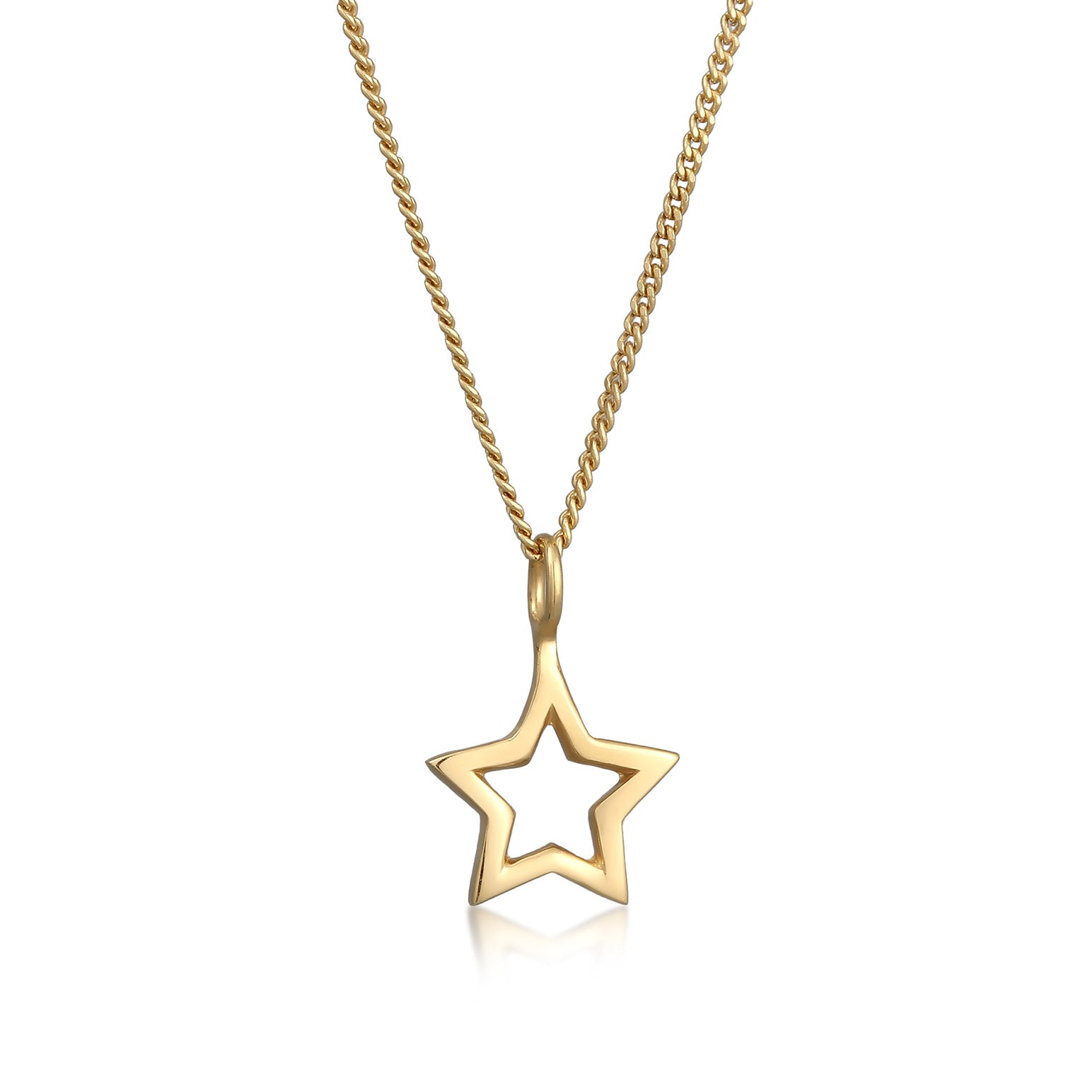 Gold - Elli | Halskette Stern Astro | 925er Sterling Silber Vergoldet