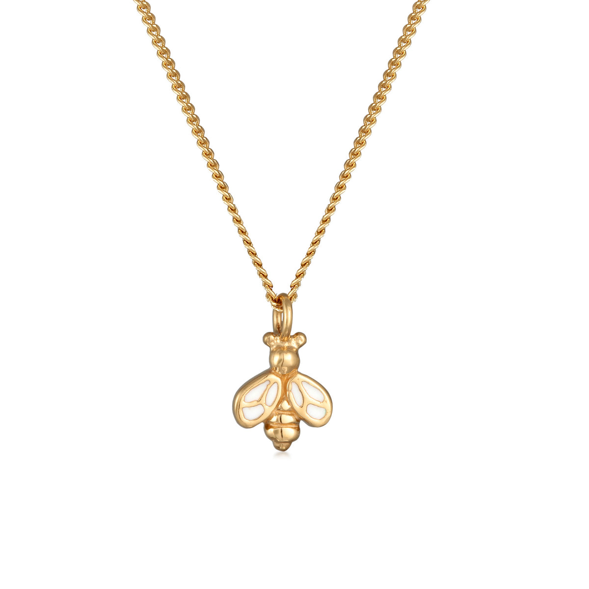 Gold - Elli | Halskette Biene | Emaille | 925er Sterling Silber Vergoldet
