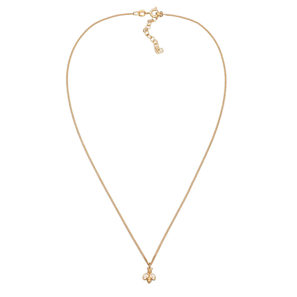 Gold - Elli | Halskette Biene | Emaille | 925er Sterling Silber Vergoldet