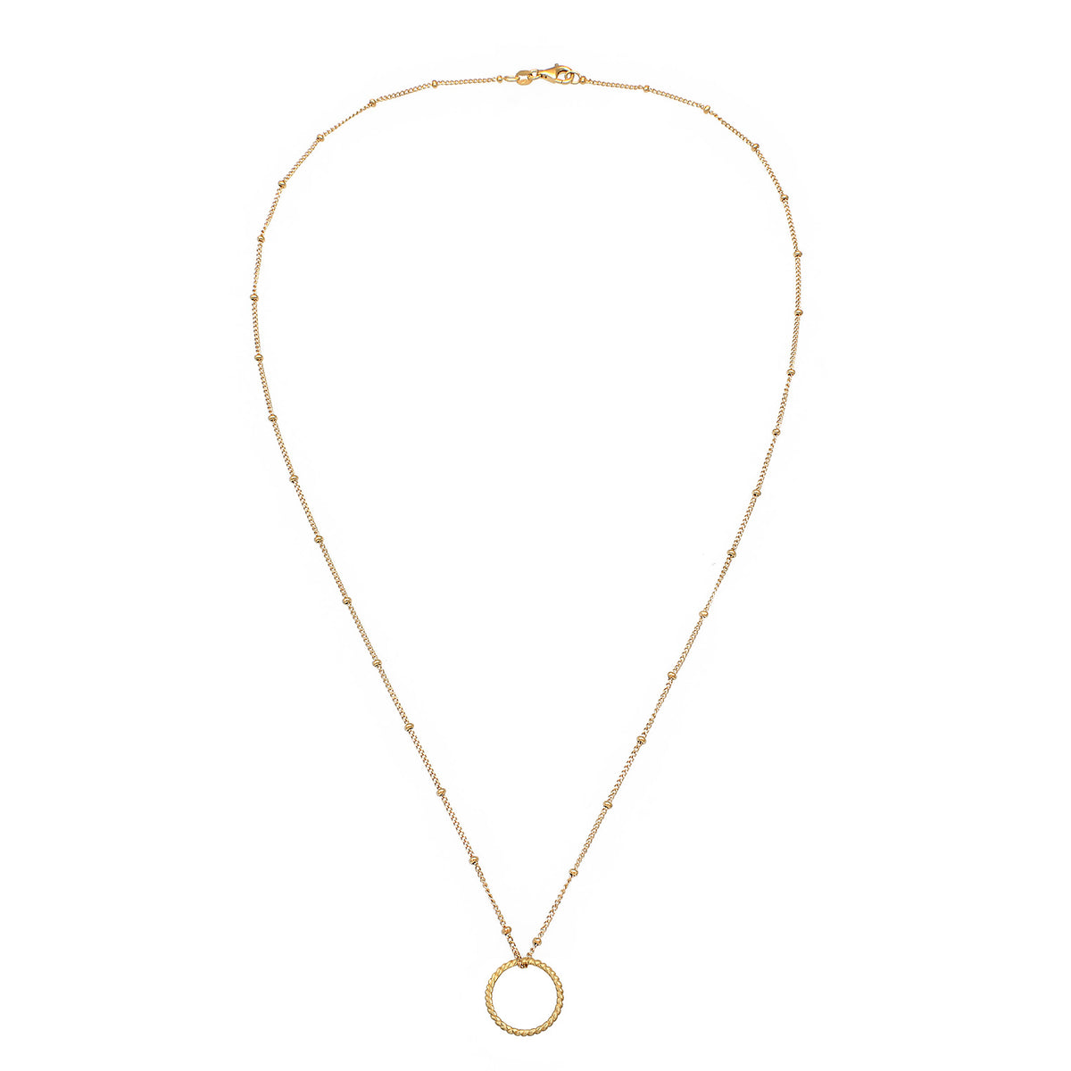 Gold - Elli | Kugel-Halskette Kreis | 925er Sterling Silber Vergoldet