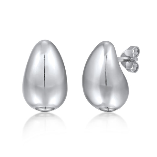 Silber - Elli PREMIUM | Ohrstecker Chunky Drop | 925er Sterling Silber