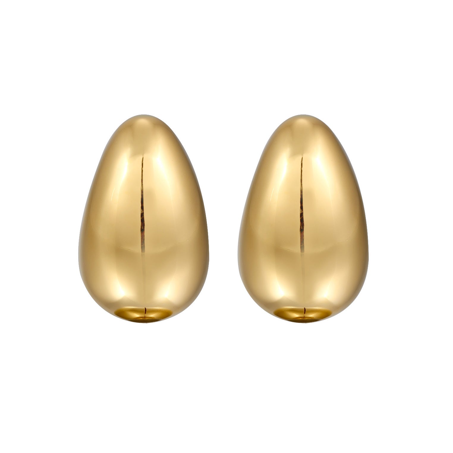 Gold - Elli PREMIUM | Ohrstecker Chunky Drop | 925er Sterling Silber Vergoldet