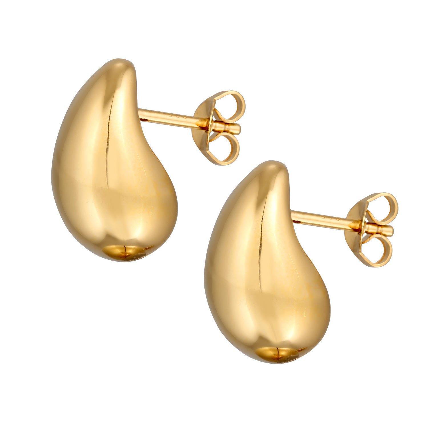 Gold - Elli PREMIUM | Ohrstecker Chunky Drop | 925er Sterling Silber Vergoldet