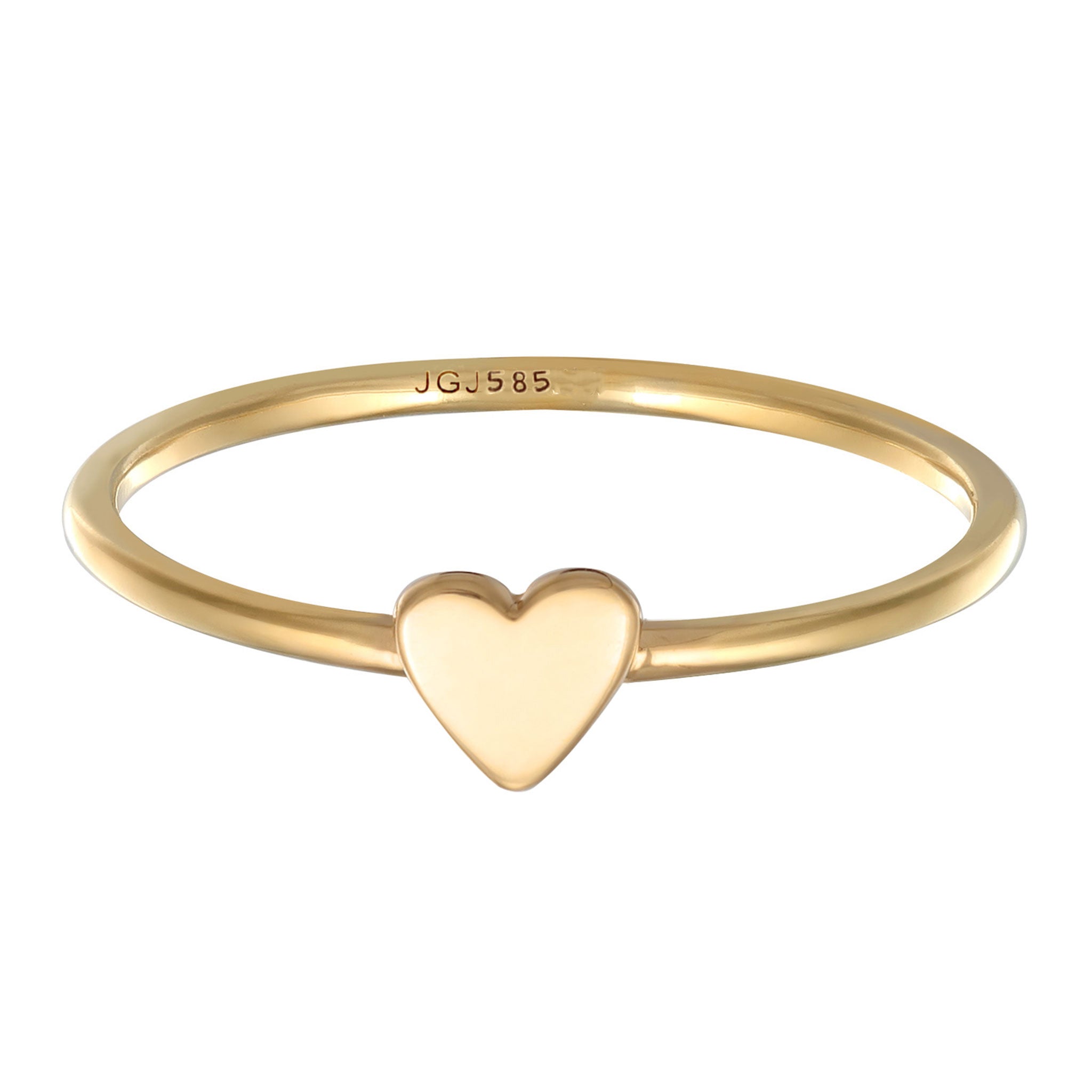 Gold - Elli PREMIUM | Ring Herz | 585er Gelbgold