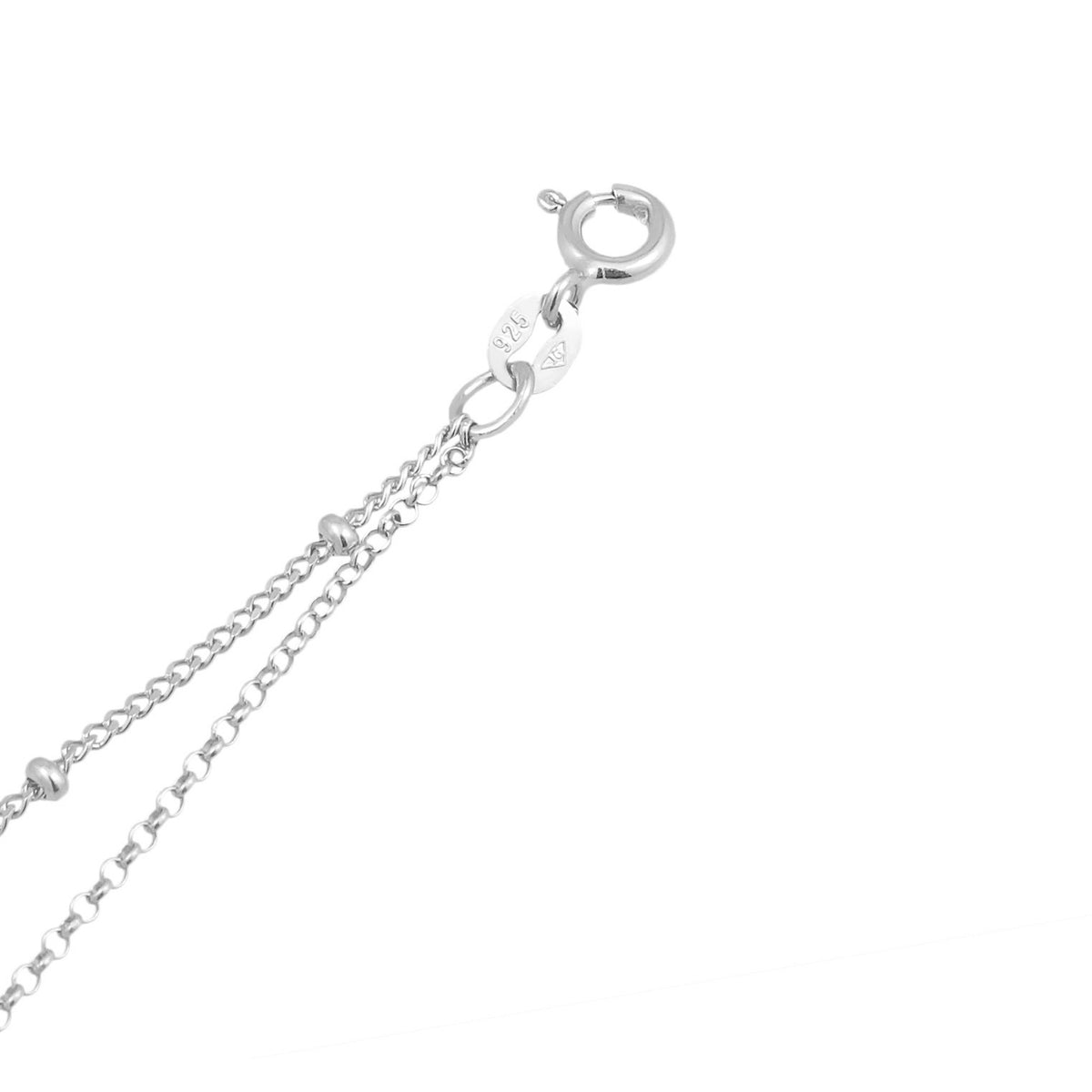 Silber - Elli | Layer-Fußkettchen | Muschelkernperle | 925er Sterling Silber