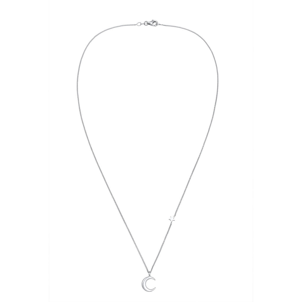Silber - Elli | Halskette Halbmond Astro | 925er Sterling Silber