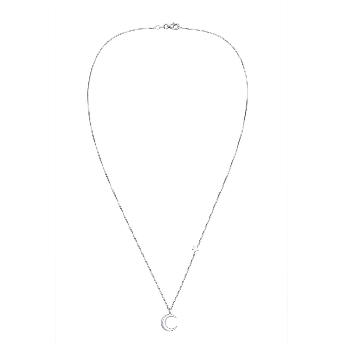Silber - Elli | Halskette Halbmond Astro | 925er Sterling Silber