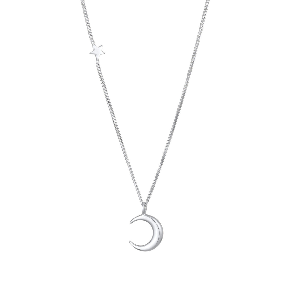 Silber - Elli | Halskette Halbmond Astro | 925er Sterling Silber