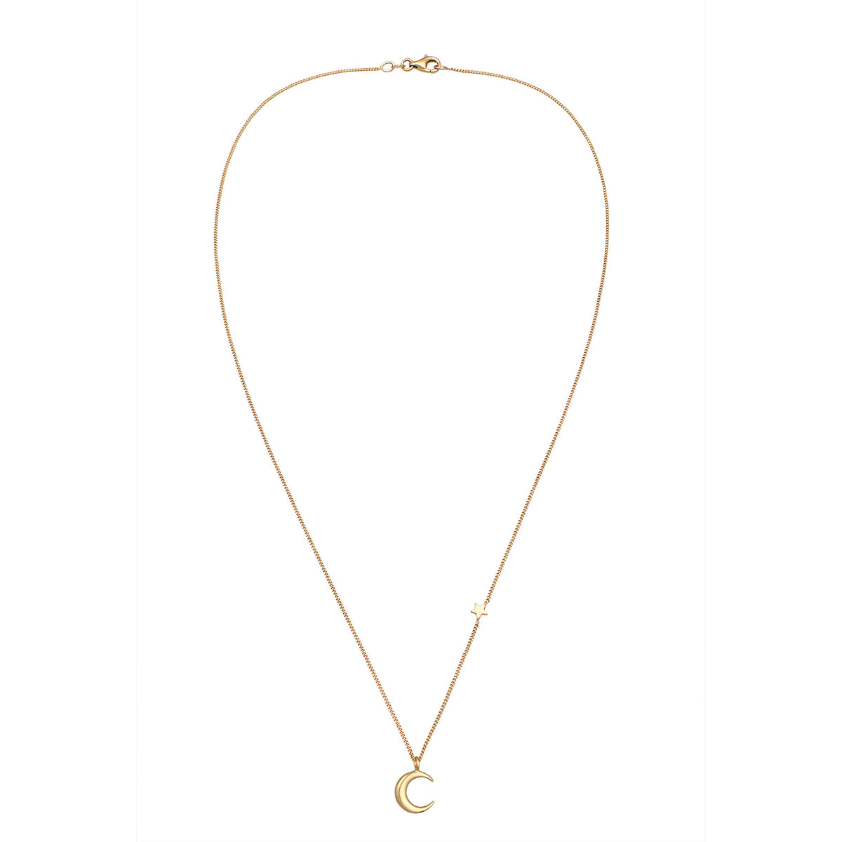 Gold - Elli | Halskette Halbmond Astro | 925er Sterling Silber Vergoldet