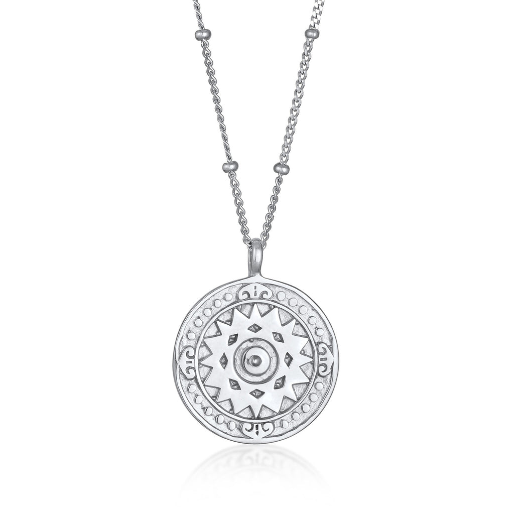 Silber - Elli | Kugel-Halskette Münze | 925er Sterling Silber
