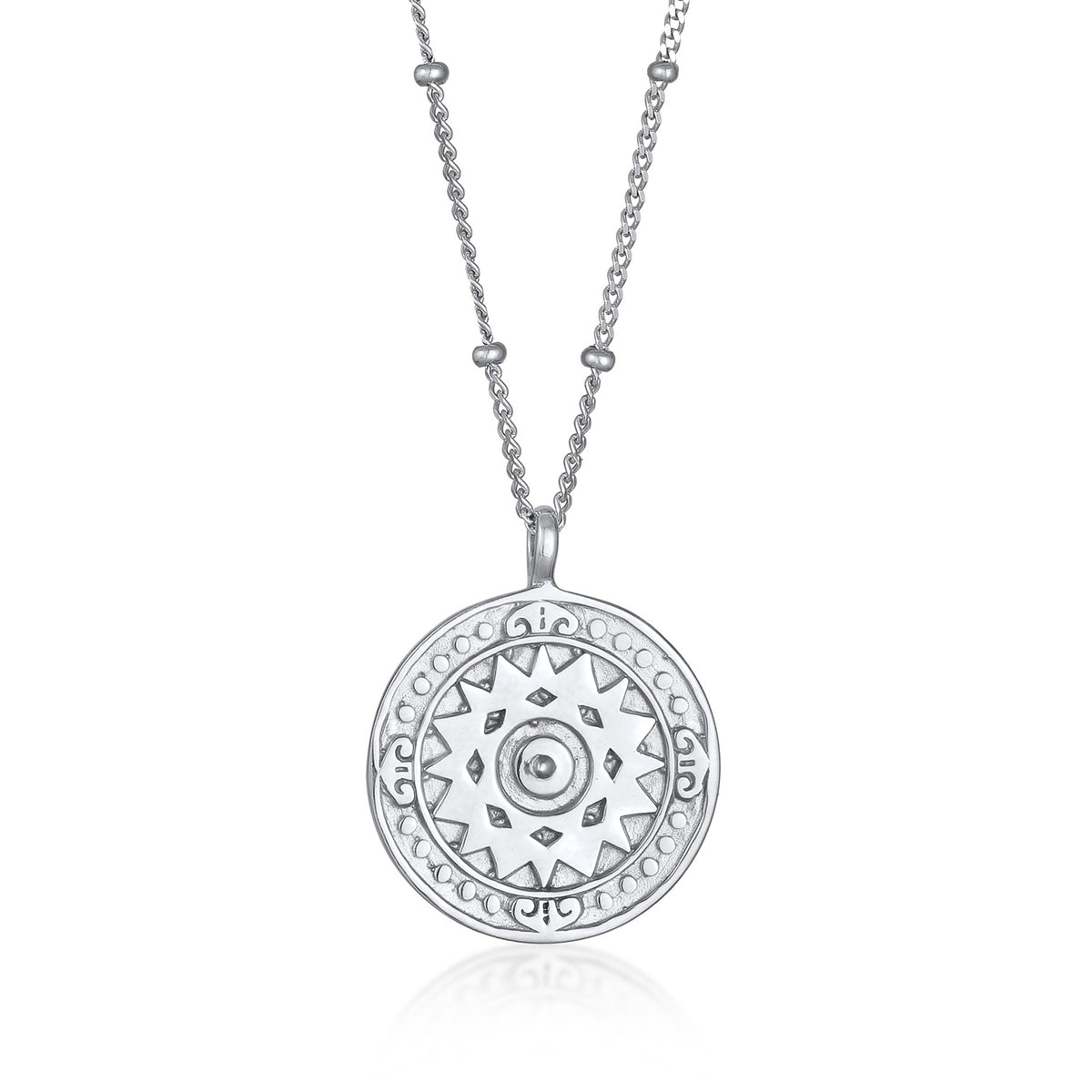 Silber - Elli | Kugel-Halskette Münze | 925er Sterling Silber