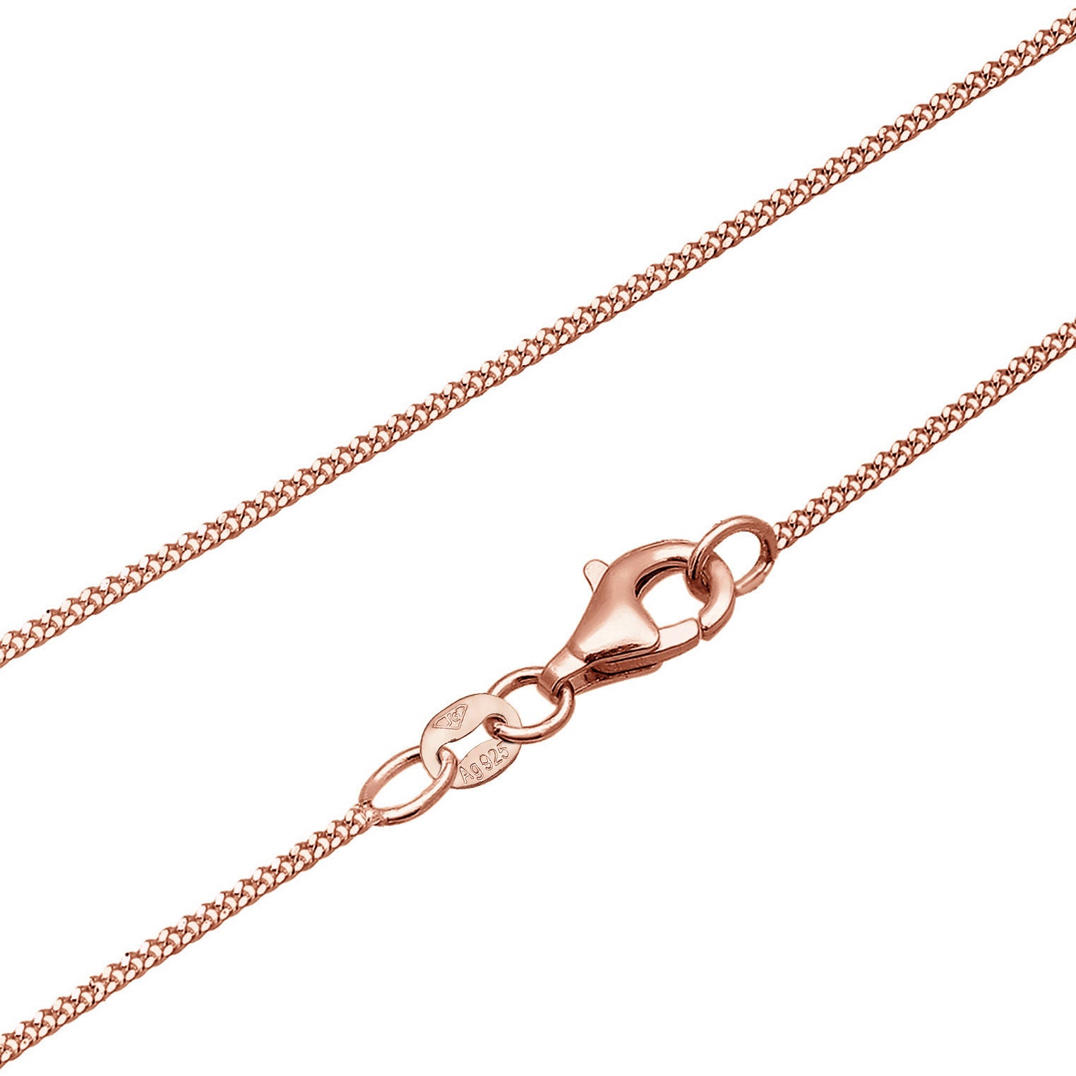 Roségold - Elli | Halskette Kreuz | 925 Sterling Silber Rosévergoldet