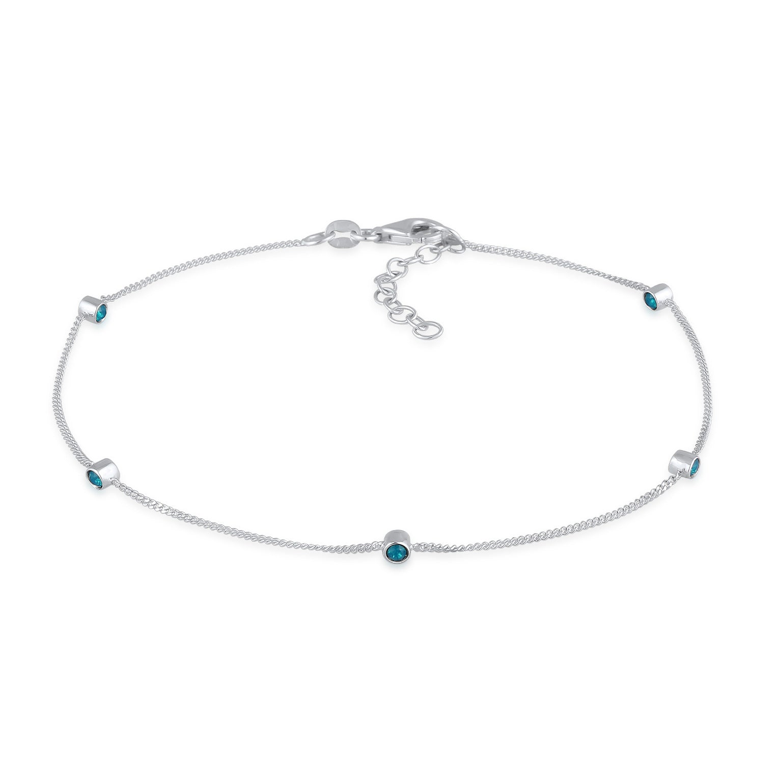 Blau - Elli | Kristalle Blau Elegant 925 Silber
